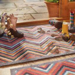 Chevron 1 Multicoloured Doormat - thumbnail 1