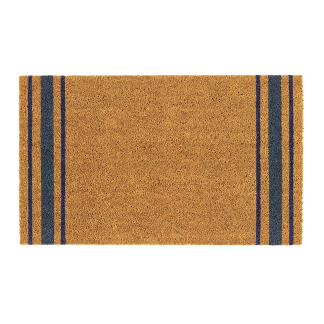 Navy Border Stripe Coir Doormat - image 1
