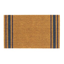 Navy Border Stripe Coir Doormat