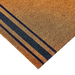 Navy Border Stripe Coir Doormat - thumbnail 4