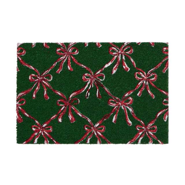 Festive Bows Coir Doormat - image 1