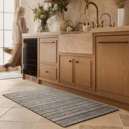 Candy Ribbon Grey Stripe Washable Runner - thumbnail 1