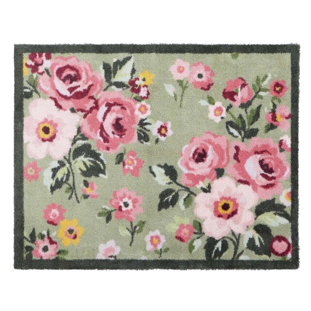 Country Rose Floral Washable Doormat - image 1