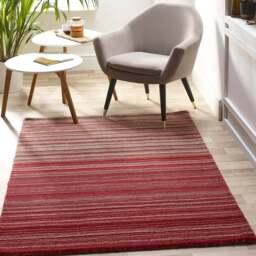 Fine Stripes Rug Red - thumbnail 1