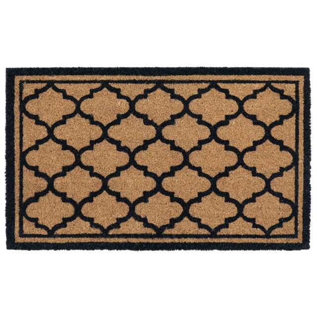 Moroccan Tile Coir Doormat - image 1