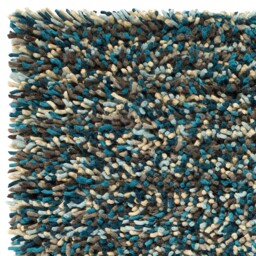 Rocks Shaggy Wool Rug Blue - thumbnail 4