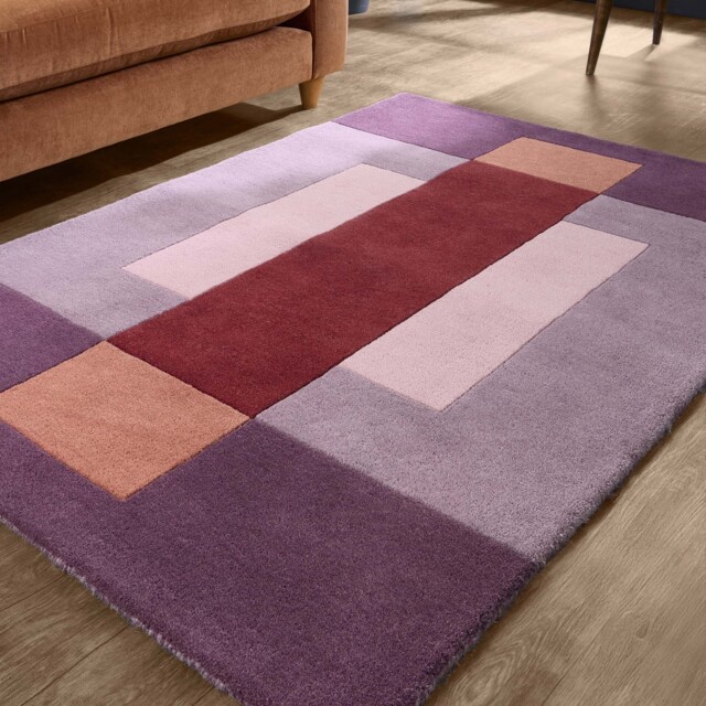 Sienna Block Rich Reds Rug - image 1