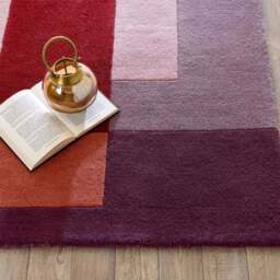 Sienna Block Rich Reds Rug - thumbnail 3