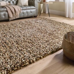 Rocks Shaggy Wool Rug Natural - thumbnail 3