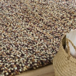 Rocks Shaggy Wool Rug Natural - thumbnail 4