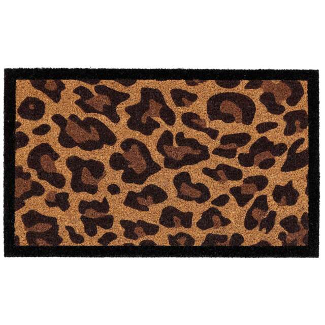 Leopard Border Coir Doormat - image 1