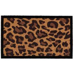 Leopard Border Coir Doormat