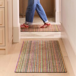 Candy Bright Stripe Washable Runner