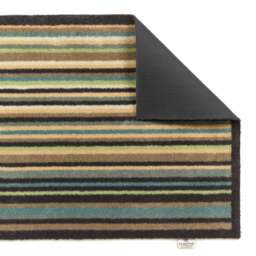 Stripe 84 Blue/Green Washable Doormat - thumbnail 5