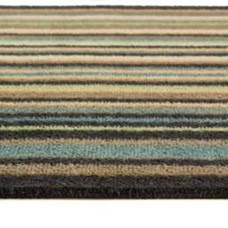 Stripe 84 Blue/Green Washable Doormat - thumbnail 3
