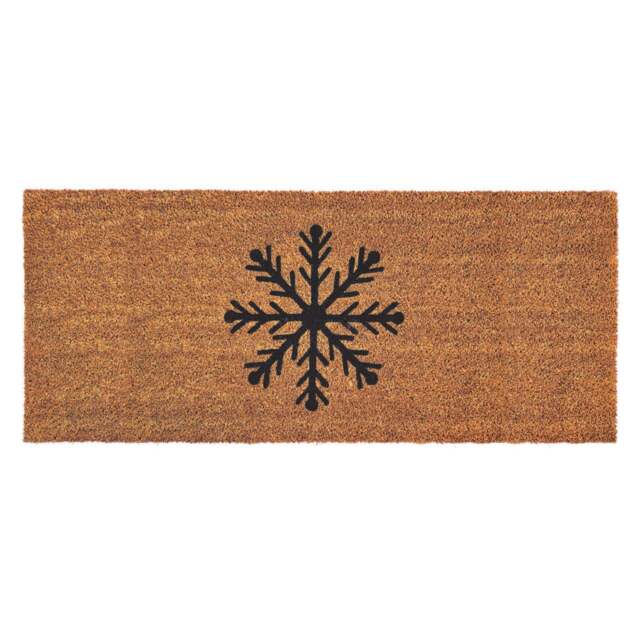 Christmas Coir Insert Snowflake Doormat - image 1