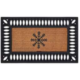 Christmas Coir Insert Snowflake Doormat - thumbnail 3