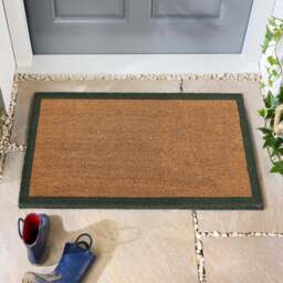 Printed Coir Border Green Doormat - thumbnail 1