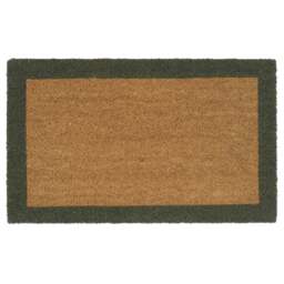 Printed Coir Border Green Doormat