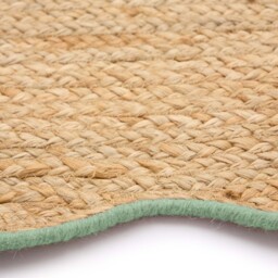 Jute Scalloped Edge Runner Green - thumbnail 4