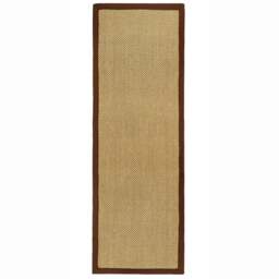 Sisal Natural with Dark Brown Border Runner - thumbnail 2