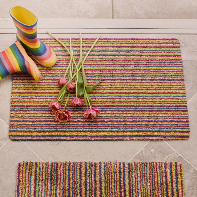 Candy Bright Stripe Washable Doormat - image 1