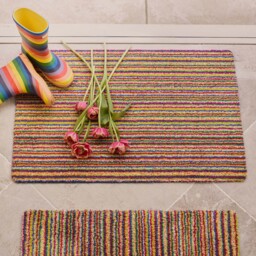 Candy Bright Stripe Washable Doormat - thumbnail 1
