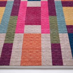 Jude Geo Weave Bright Eco-Washable Rug - thumbnail 3