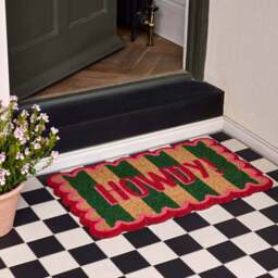Howdy Stripe Coir Doormat