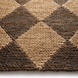 Diamond Jute Natural/Brown Rug - thumbnail 4