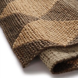 Diamond Jute Natural/Brown Rug - thumbnail 5