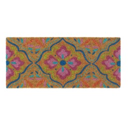 Coir Insert Bright Tile Mat Doormat