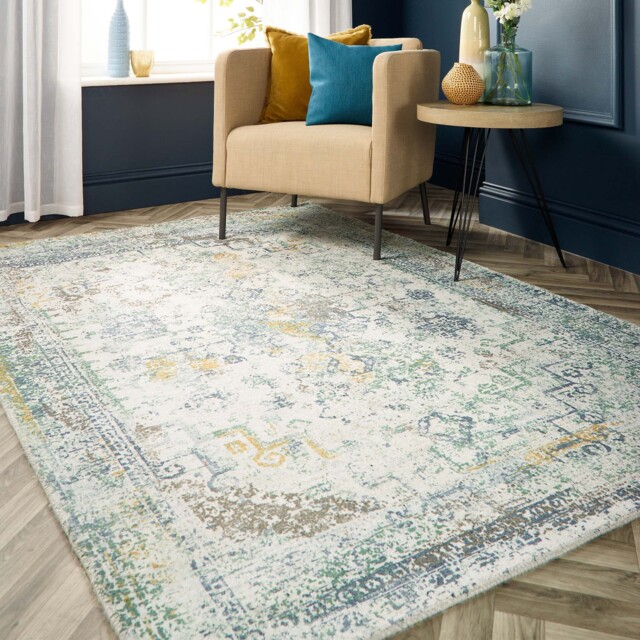 Vogue Rug Blue/Ochre - image 1