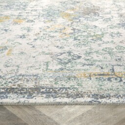 Vogue Rug Blue/Ochre - thumbnail 3