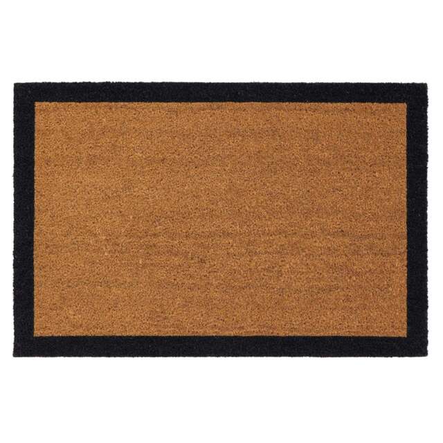 Printed Coir Border Black Doormat - image 1