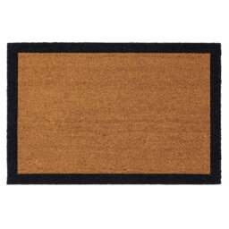 Printed Coir Border Black Doormat