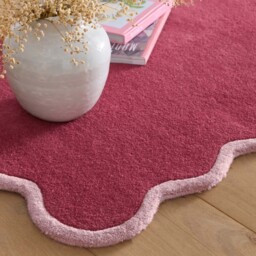 Scalloped Elsie Coral/Lilac Runner - thumbnail 4
