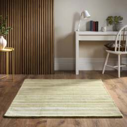 Fine Stripes Rug Green - thumbnail 1