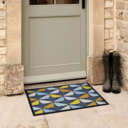 Lintu Blue Outdoor Doormat