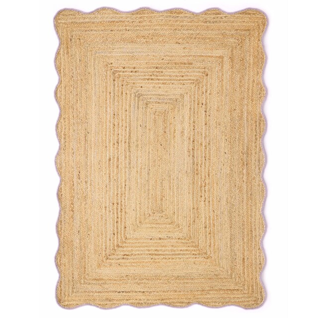 Jute Scalloped Edge Rug Lilac - image 1
