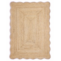 Jute Scalloped Edge Rug Lilac - thumbnail 2