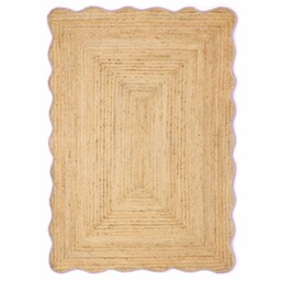Jute Scalloped Edge Rug Lilac