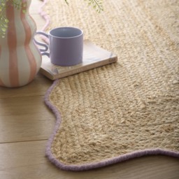 Jute Scalloped Edge Rug Lilac - thumbnail 3