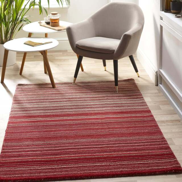 Fine Stripes Rug Red - image 1