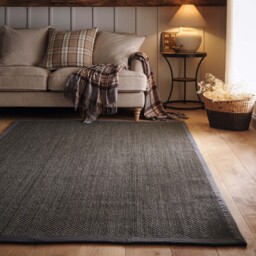 Sisal Grey with Dark Grey Border Rug - thumbnail 3