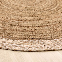 Jute Border Rug Natural White - thumbnail 3