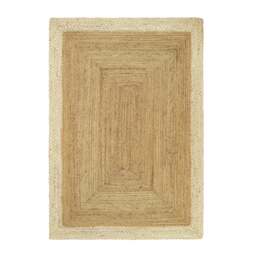 Jute Border Rug Natural White - thumbnail 2