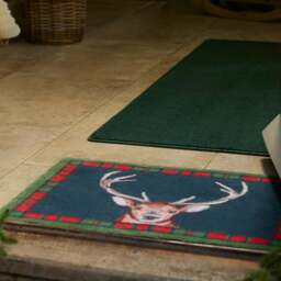 Tartan Stag Washable Doormat