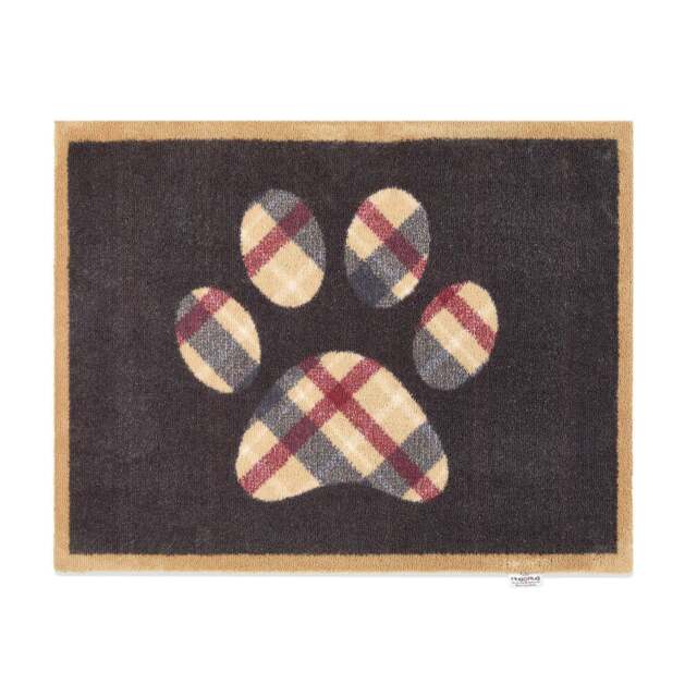 Tartan Paw Navy Washable Doormat - image 1