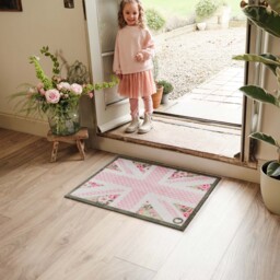 Country Rose Flag Washable Doormat